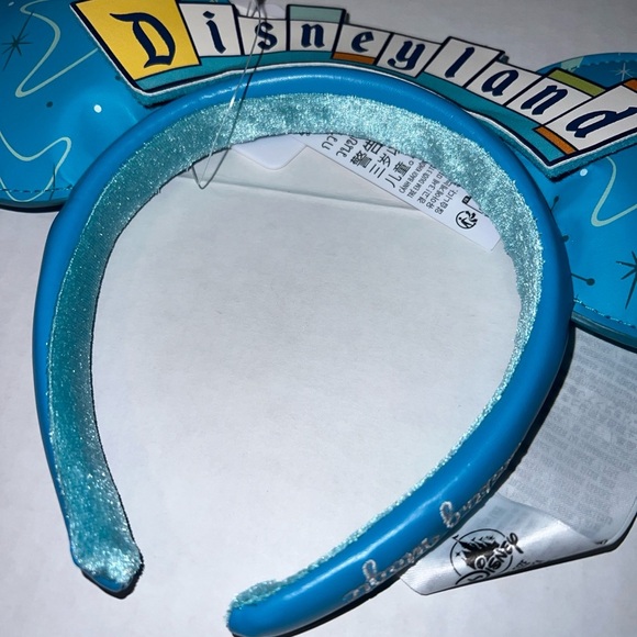 Disneyland Marquee Mickey Mouse Ears Headband Blue Yellow One Size NWT - Picture 4 of 7